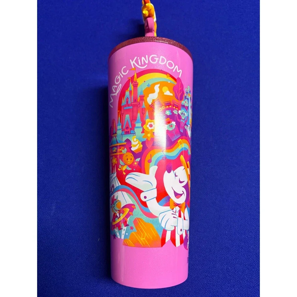 2026 Disney Parks Starbucks Magic Kingdom Mickey Carousel Straw Topper Tumbler